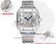 Perfect replica of Cartier Santos skeleton Swiss automatic mechanical stainless steel watch (1)_th.jpg